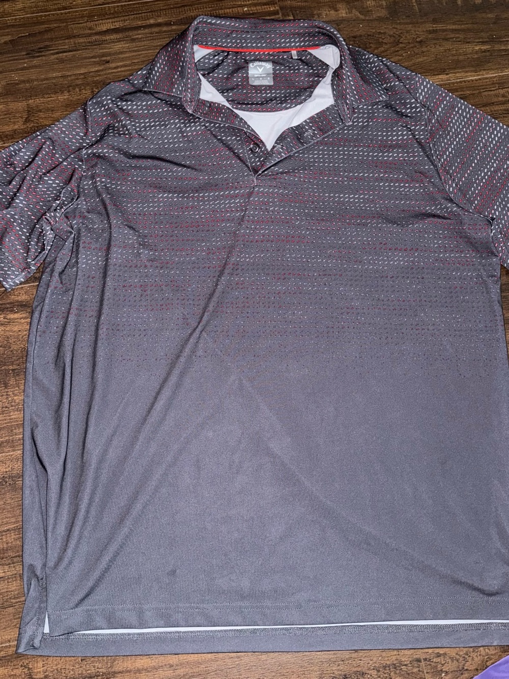 Callaway Gray Polo with Red Dot Gradient